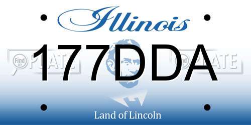 177DDA Illinois License Plate