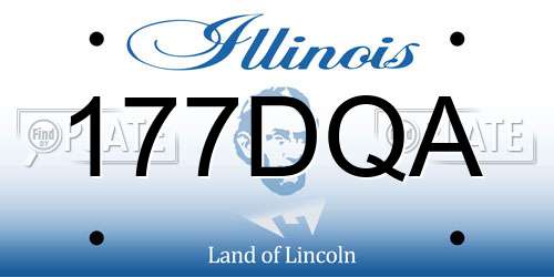 177DQA Illinois License Plate