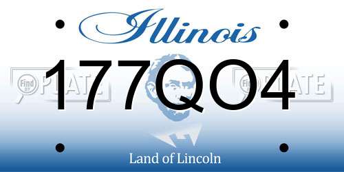 177QO4 Illinois License Plate