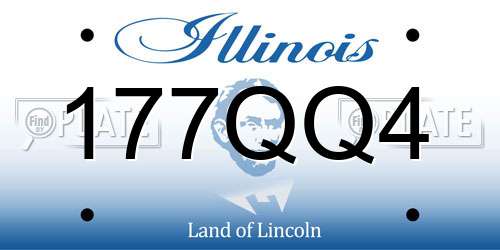 177QQ4 Illinois License Plate