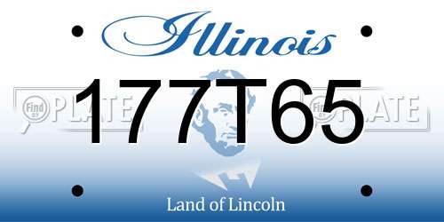 177T65 Illinois License Plate