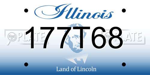 177T68 Illinois License Plate
