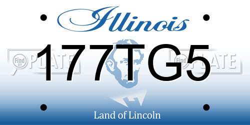177TG5 Illinois License Plate