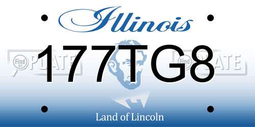 177TG8 Illinois License Plate