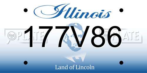 177V86 Illinois License Plate