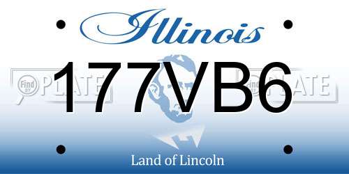 177VB6 Illinois License Plate