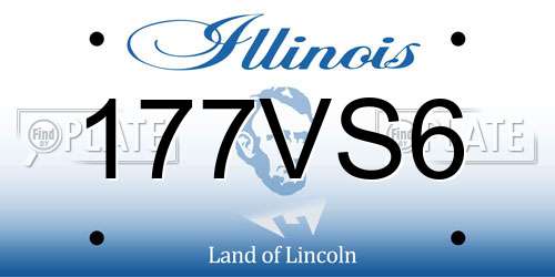 177VS6 Illinois License Plate
