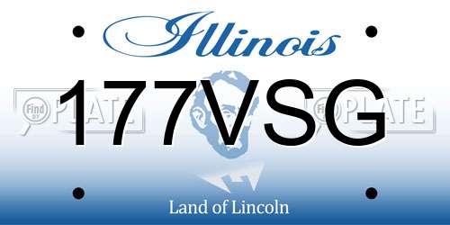 177VSG Illinois License Plate