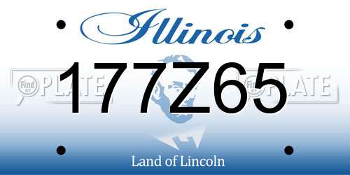 177Z65 Illinois License Plate