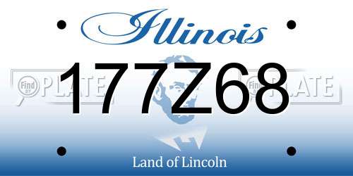 177Z68 Illinois License Plate