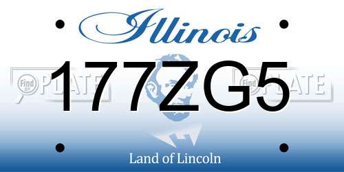 177ZG5 Illinois License Plate