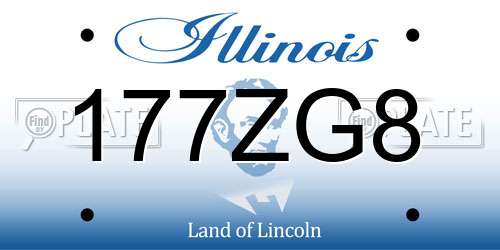 177ZG8 Illinois License Plate