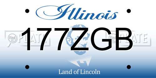 177ZGB Illinois License Plate