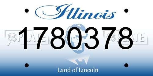 1780378 Illinois License Plate