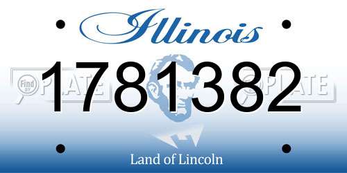 1781382 Illinois License Plate