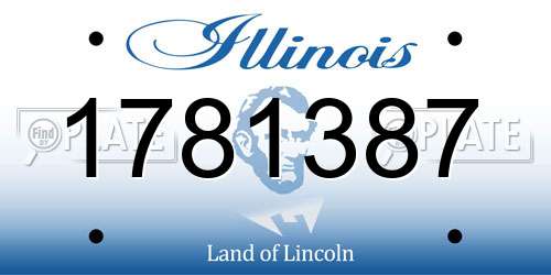 1781387 Illinois License Plate