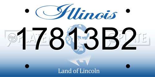 17813B2 Illinois License Plate