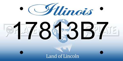 17813B7 Illinois License Plate