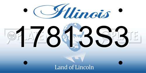 17813S3 Illinois License Plate