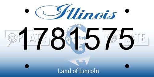 1781575 Illinois License Plate