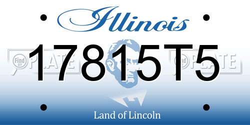 17815T5 Illinois License Plate