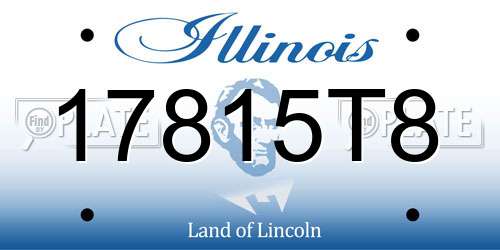 17815T8 Illinois License Plate