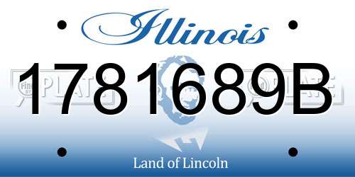 1781689B Illinois License Plate