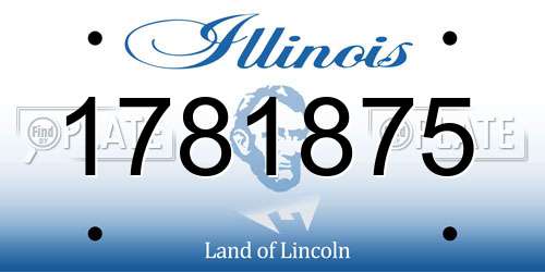 1781875 Illinois License Plate