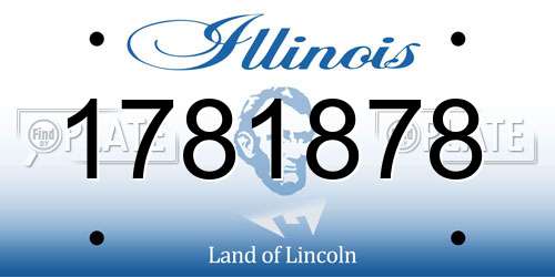 1781878 Illinois License Plate