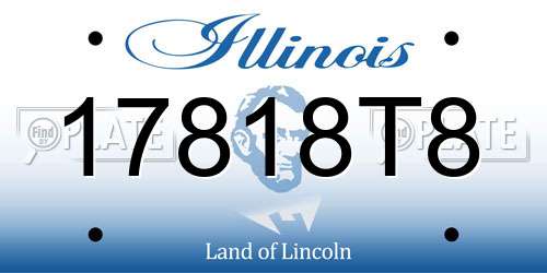 17818T8 Illinois License Plate