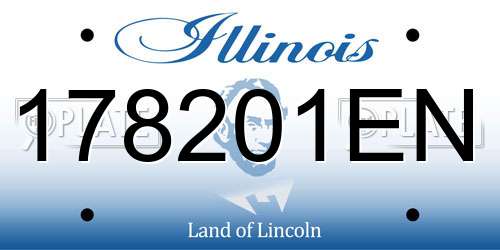 178201EN Illinois License Plate