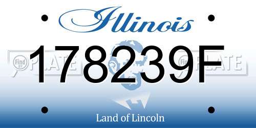 178239F Illinois License Plate
