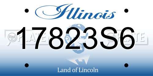 17823S6 Illinois License Plate
