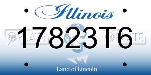 17823T6 Illinois License Plate
