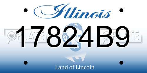 17824B9 Illinois License Plate