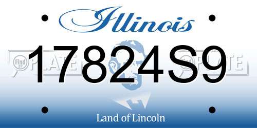 17824S9 Illinois License Plate