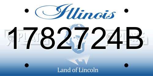 1782724B Illinois License Plate