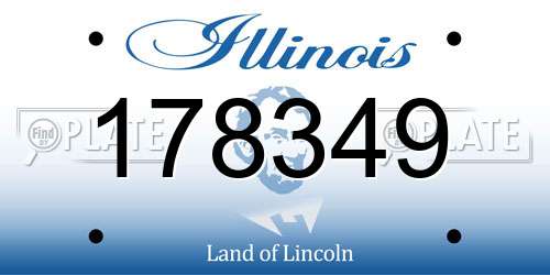 178349 Illinois License Plate