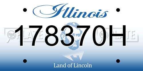 178370H Illinois License Plate