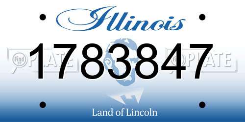 1783847 Illinois License Plate