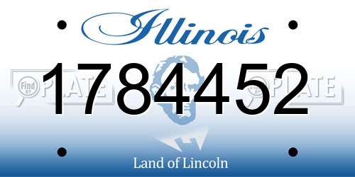 1784452 Illinois License Plate
