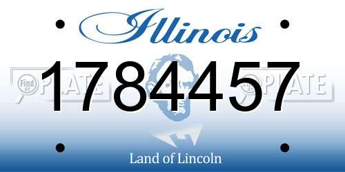 1784457 Illinois License Plate