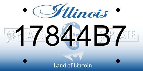 17844B7 Illinois License Plate