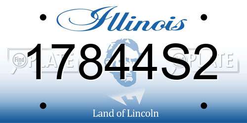 17844S2 Illinois License Plate