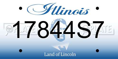 17844S7 Illinois License Plate