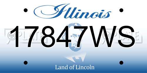 17847WS Illinois License Plate