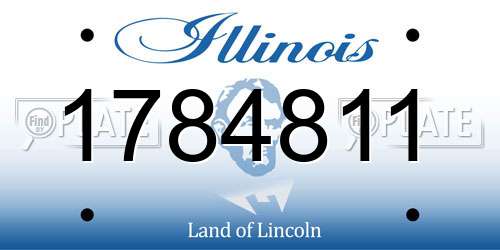 1784811 Illinois License Plate