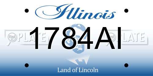 1784AI Illinois License Plate