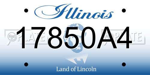 17850A4 Illinois License Plate