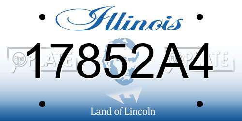 17852A4 Illinois License Plate